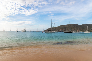 Saint Vincent and the Grenadines, boats in Admiralty Bay, Bequia