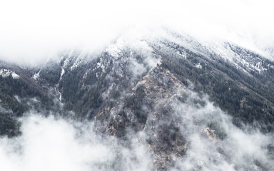 The cold autum in the swiss alps