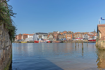 Fototapeta premium Whitby harbour and town.