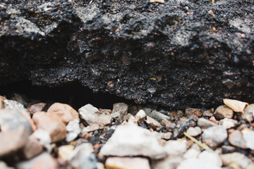 stone nature wet dirt earth asphalt road texture pebble monolith granite flint rock boulder...