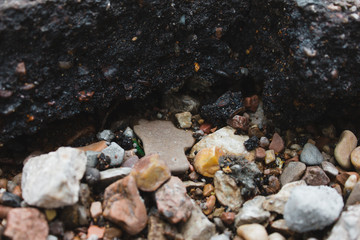 stone nature wet dirt earth asphalt road texture pebble monolith granite flint rock boulder cobblestone abstraction background