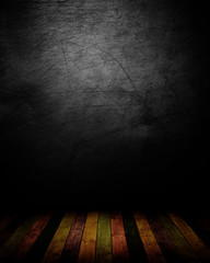grunge empty interior room may used as background.