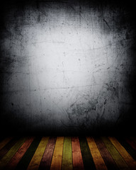 grunge empty interior room may used as background.