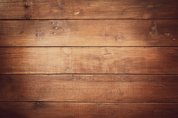 Obraz na płótnie Canvas Empty old grunge dark brown nailed hard wood. Plank horizontal texture background.