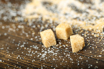 cane sugar on the table