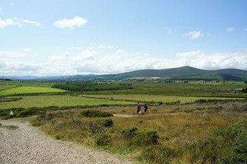 Landscapes of Ireland.Sunday walk through the Dublin Hills.