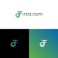 Letter F logo template design - vector