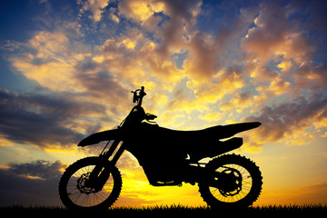 freestyle bike at sunset
