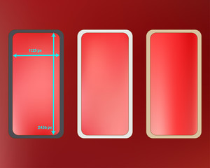 Mesh, coral colored phone backgrounds kit.