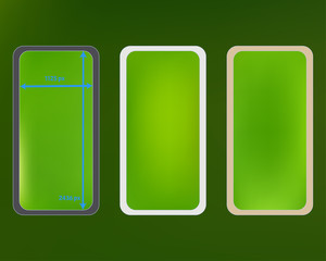 Mesh, green colored phone backgrounds kit.