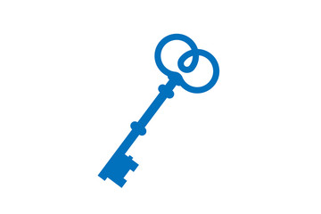 Key icon vector ( blue version ), security key icon