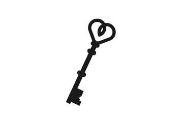Luxury design key icon, safe and security key icon vector on white background 