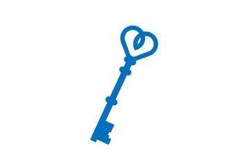 Key icon vector ( blue version ), security key icon