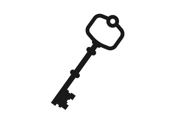 Luxury design key icon, safe and security key icon vector on white background 
