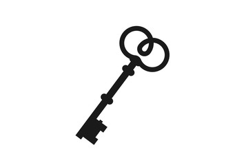 Luxury design key icon, safe and security key icon vector on white background 