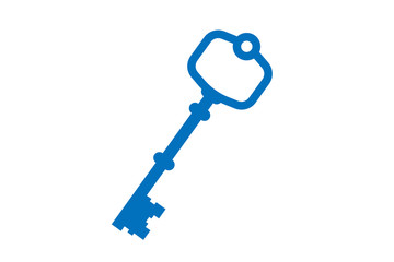 Key icon vector ( blue version ), security key icon