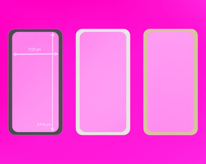 Mesh, pink colored phone backgrounds kit.