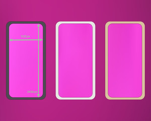 Mesh, magenta colored phone backgrounds kit.