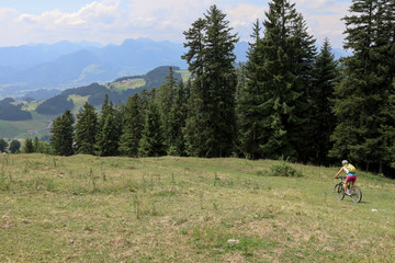 Fototapeta na wymiar Mountainbiketour Chiemgau
