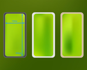 Mesh, green colored phone backgrounds kit.