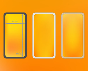 Mesh, yellow colored phone backgrounds kit.