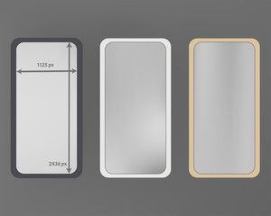 Mesh, gray colored phone backgrounds kit.