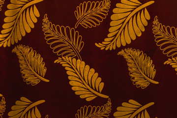 Beautiful leaf patterns on the fabric