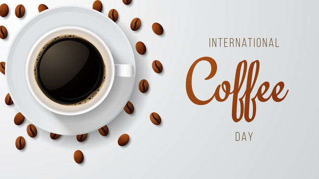 International coffee day. Vector illustration