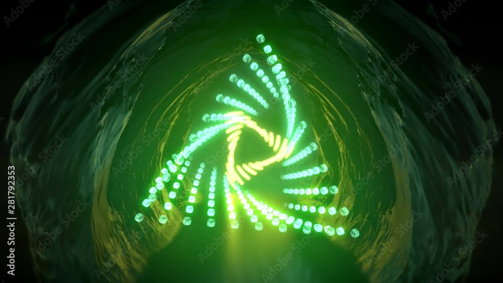Leinwandbilder magic fantasy triangular portal. abstract background, cosmic landscape. computer generated geometric