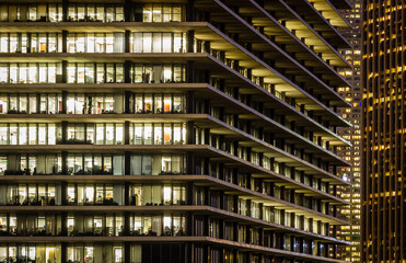 Fototapeta na wymiar Evening view of Office Building