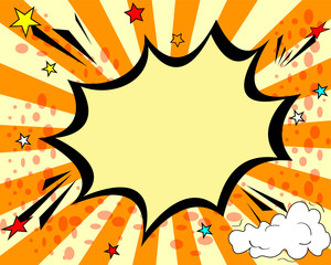 Comic book explosion background image. Vector illustration