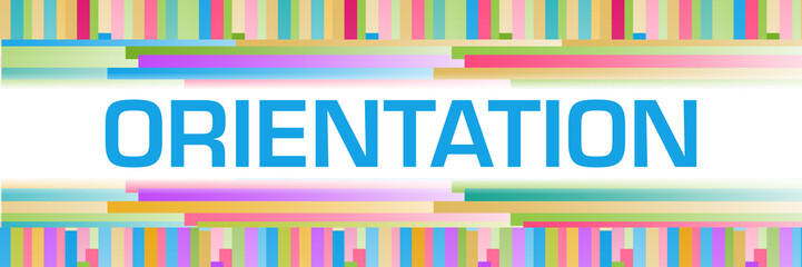 Orientation Colorful Lines Background Text 