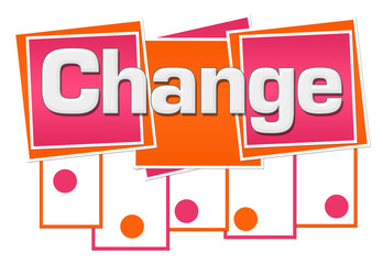 Change Orange Pink Squares Stripes Dots Bottom 