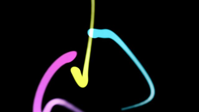 luces de colores serpentean en armonia