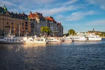 Fototapeta na wymiar Stockholm in Sweden a touristic attraction in Scandinavia with nice museums and beautiful buildings 