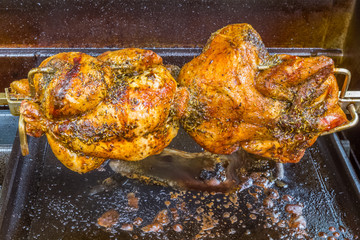 chicken on the grill