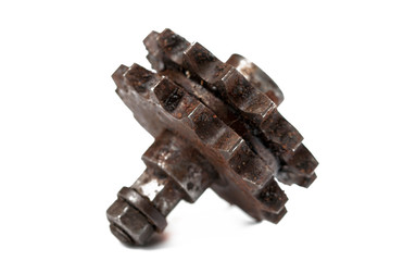 Sprocket isolated on white background.Copy space
