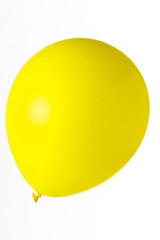 yellow balloon, isolated on a white background
