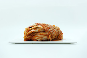 korean traditional cuisine, Kimchi on white background