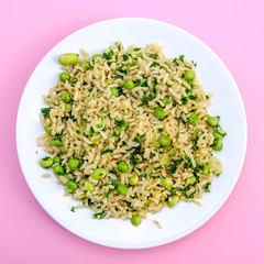 Healthy Vegetarian Brown Rice and Vegetable Stir Fry