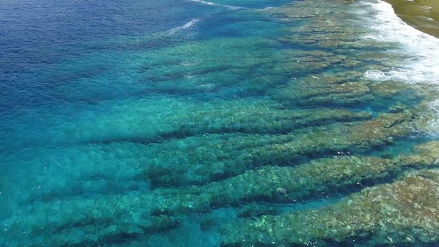 Aerial view of coral reef, Kunigami, Senaga Island