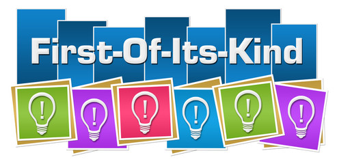 First Of Its Kind Bulbs Blue Colorful Squares Boxes 