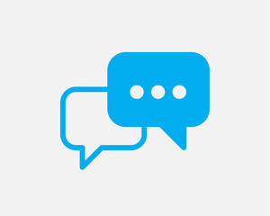 Talk bubble speech icon. Blank empty bubbles vector design elements. Chat on line symbol template. Dialogue balloon sticker silhouette.