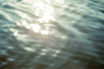 Natural bokeh blue water