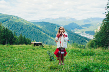 girl in the mountains