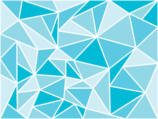 abstract geometric background with triangles, blue horizontal wallpaper, low poly style