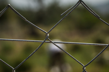 fence with barbed wire