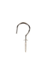 Metal rest cup Curtain Hooks or for hanging various accessories with one side are hooks. And the other side is a pointed screw isolated on white background.