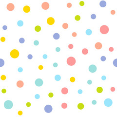 Seamless texture with random colorful circles. Vector pattern
