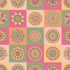 Abstract seamless mandala pattern